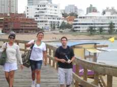 Paseando por rambla en Punta del Este